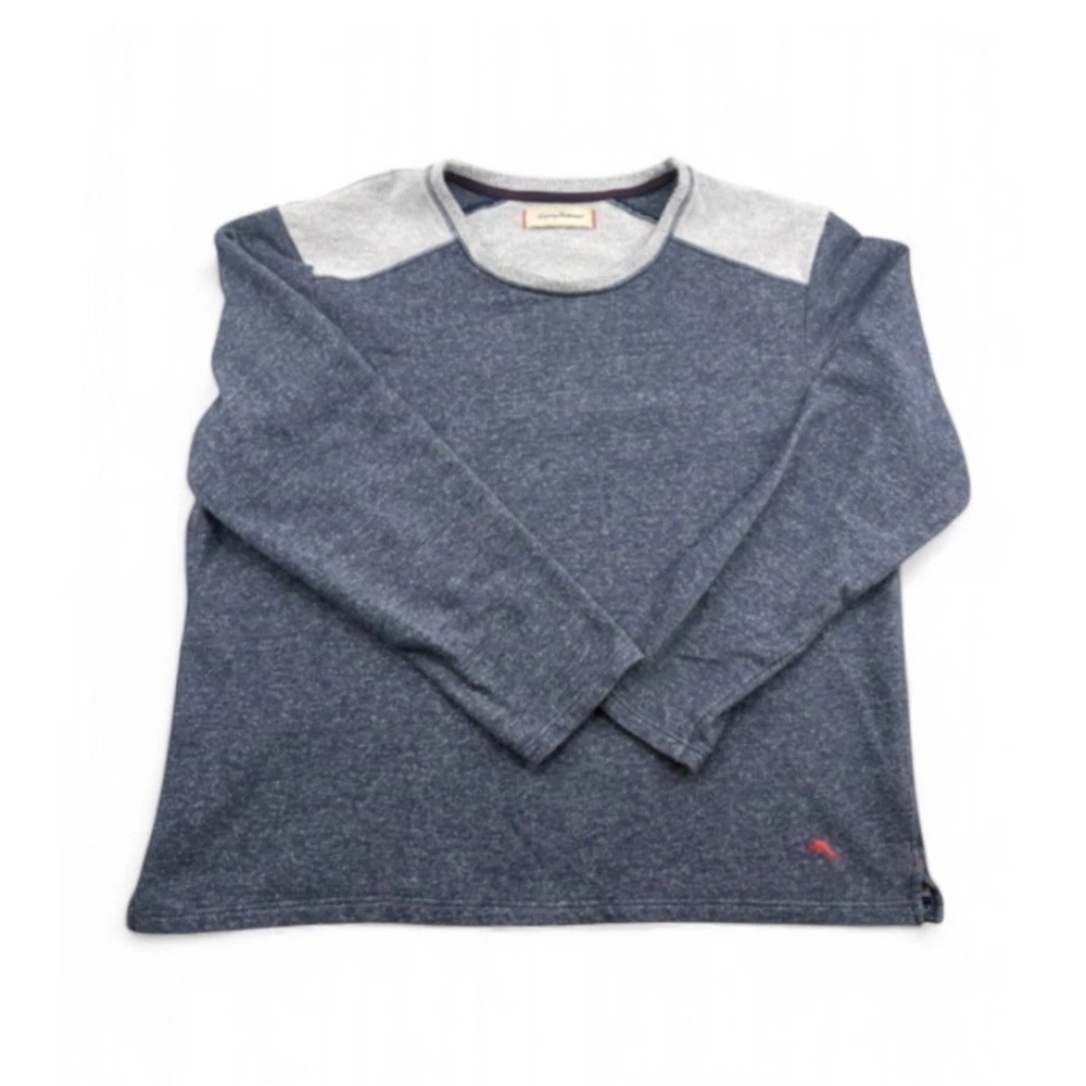 Tommy Bahama Men's XXL Pullover Crew Neck Soft Sweater Gray Red Marlin Logo 2XL